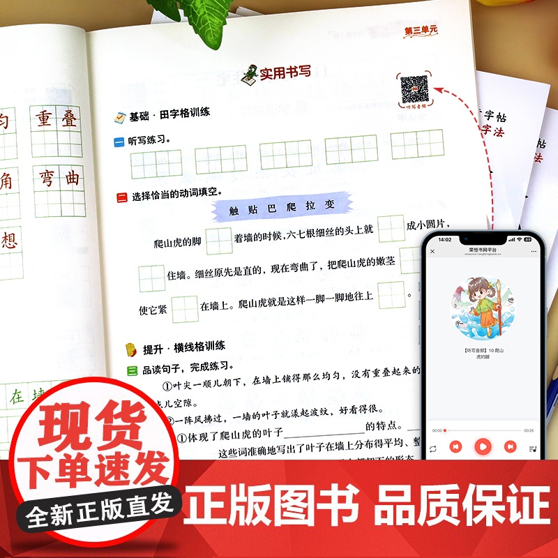 [荣恒]2024秋写好中国字1-9年级上下册小学语文同步练字帖人教版一二三四五六年级七八九初一二三初中生字帖练字小学生专高清大图