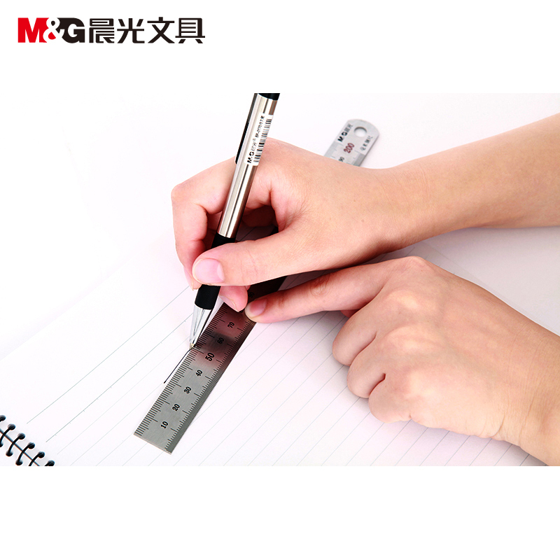晨光 (M&G ) ARL 96119 200毫米钢尺5个装 钢尺高清大图