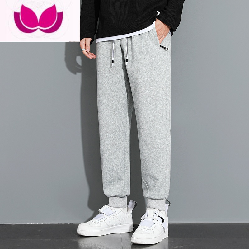七斓春运动裤男休闲裤男宽松加肥加大码加绒加厚小脚长裤子