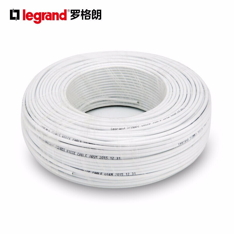 企业定制罗格朗电话线 4芯无氧铜线芯RJ11家用办公电信电话网络线 300米4芯电话线PC604300A