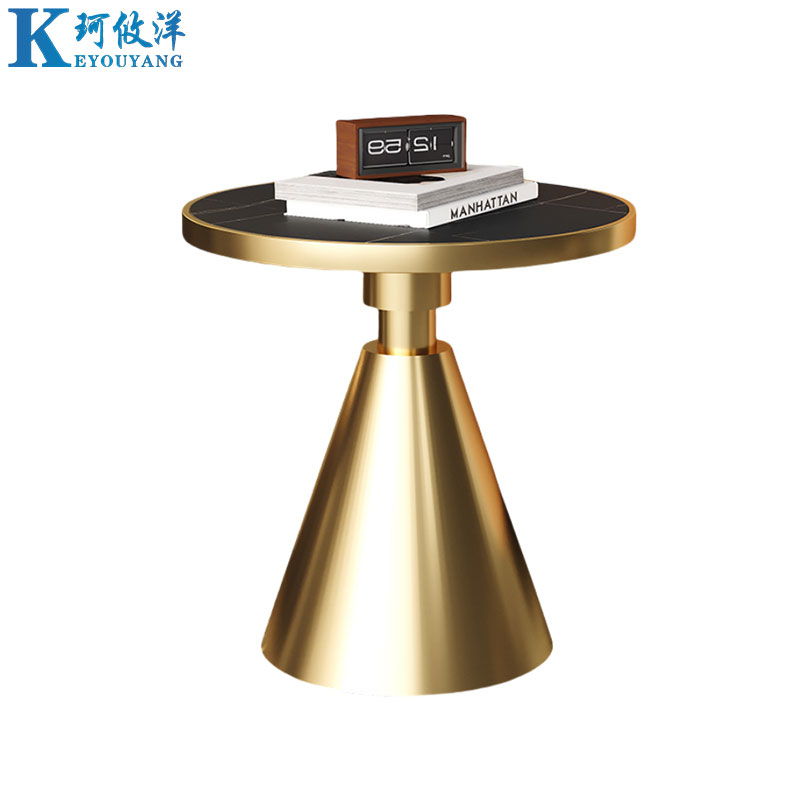 珂攸洋边几金色黑面500*500*600mm张高清大图