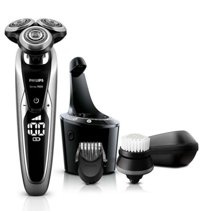 飞利浦(PHILIPS )S9731/31 电动剃须刀 智能清洁系统,卡入式胡须造型器,3种模式,3位数电池电量指示灯
