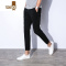 YANXU男士九分裤夏季锥形显瘦裤子修身休闲裤男韩版百搭收腿小脚裤