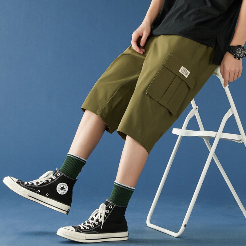 森马集团旗下GLEMALL短裤子男夏季新款潮流休闲黑色工装五七分裤