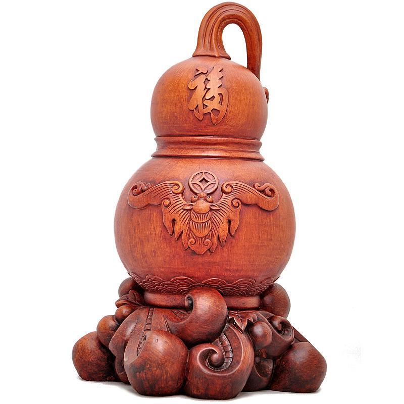 礼品之家 工艺品装饰品礼品 福字葫芦摆件 家居饰品客厅家庭室内电视柜酒柜送女朋友七夕情人节礼物