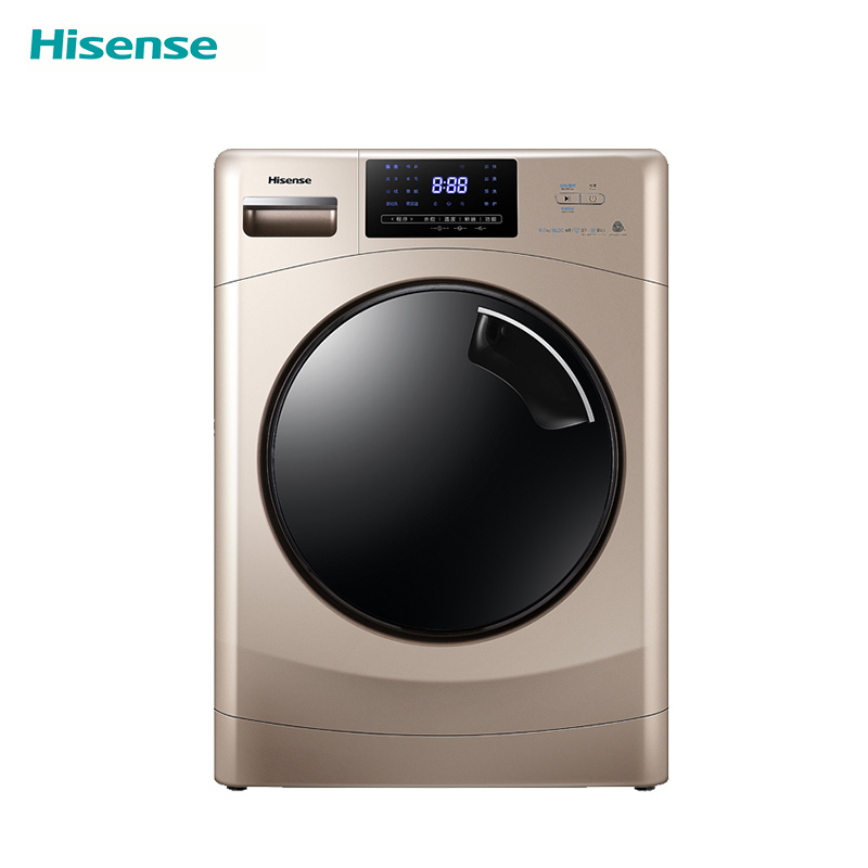 海信(Hisense)10KG全触控变频家用节能低噪全自动滚筒洗衣机 HG100DAA122FG高清大图