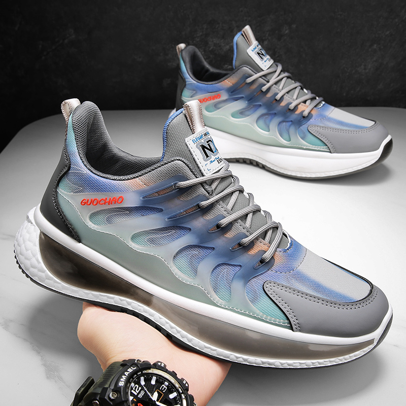 秋季运动鞋男厚底软底透气轻便时尚百搭休闲潮鞋帅气老爹鞋跑步鞋