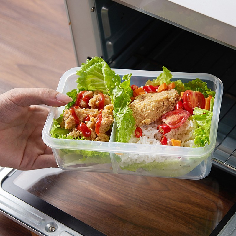 龙士达(LONGSTAR) LK-2013 中长方保鲜盒 食品厨房密封盒透明整理箱冷冻储物盒