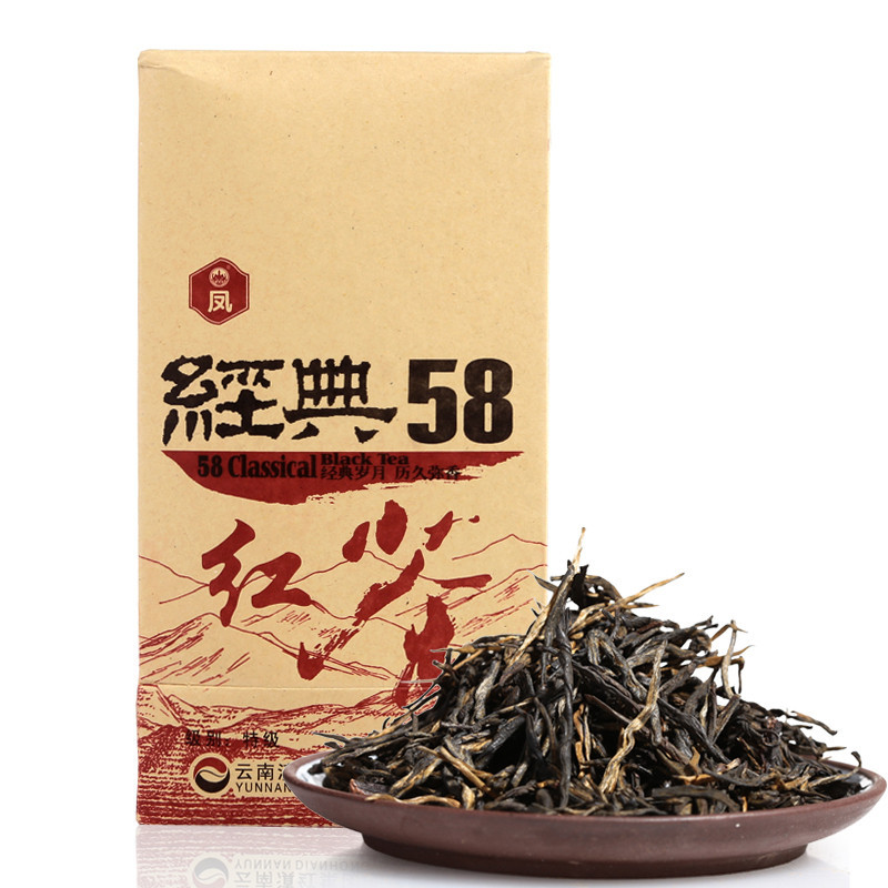 凤牌红茶茶叶 滇红茶浓香型特级 袋装 经典58 380g/袋