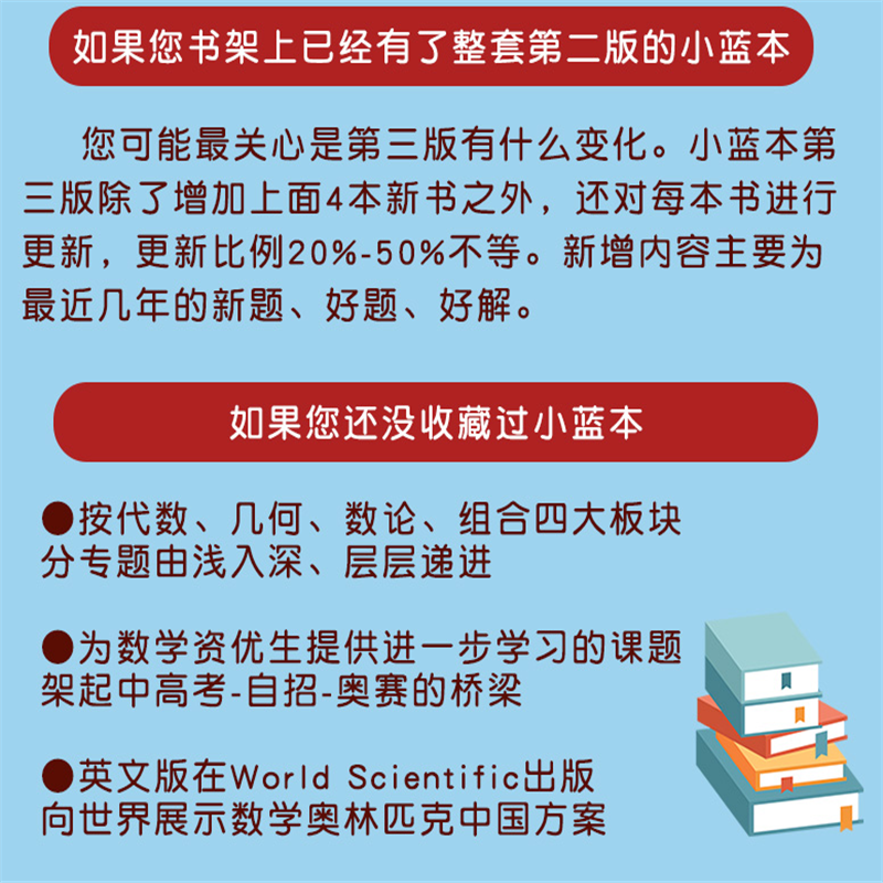 奥林匹克小丛书初中卷 全8册[视频版] 初中通用 [正版]小蓝本初中2024数学奥林匹克小丛书初中卷1-8册第三版全套高清大图