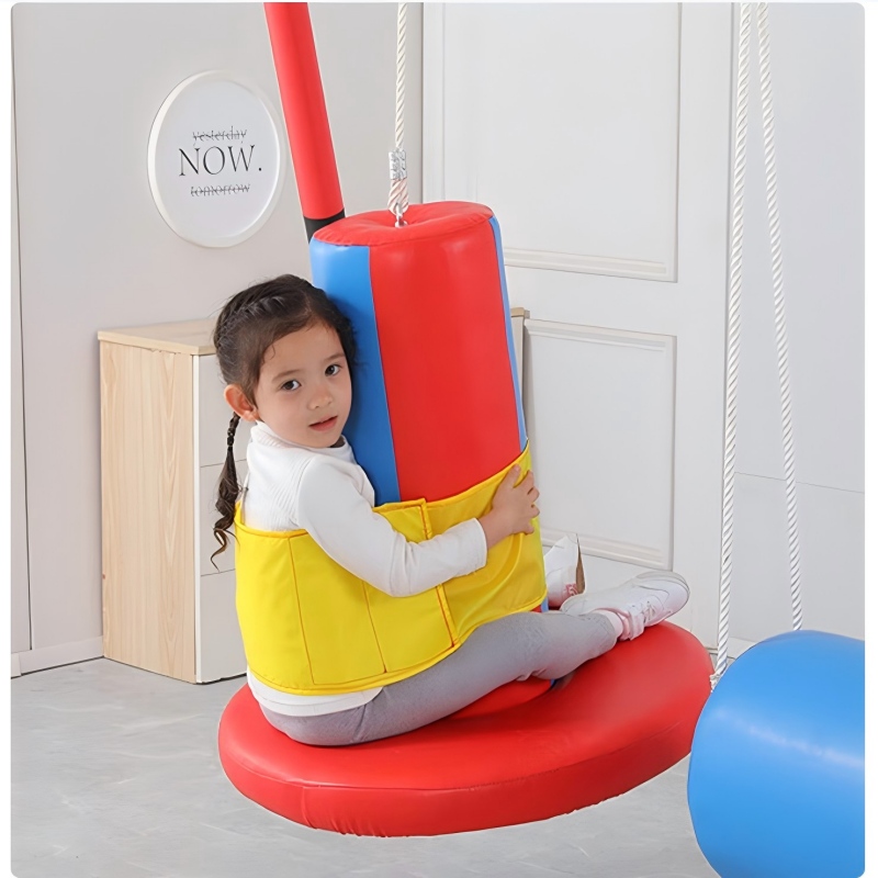 羊多多A字秋千儿童游乐玩具设备感统训练器材 升级横抱桶(颜色随机)高清大图