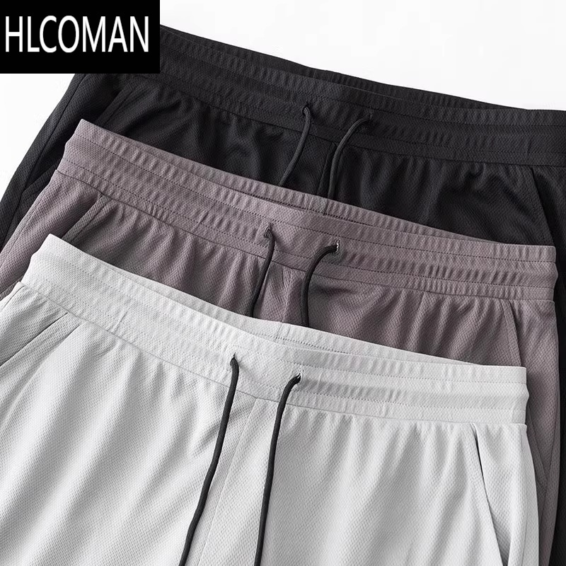 HLCOMANGenio mode冰丝短裤男夏季薄款运动网眼透气速干五分裤