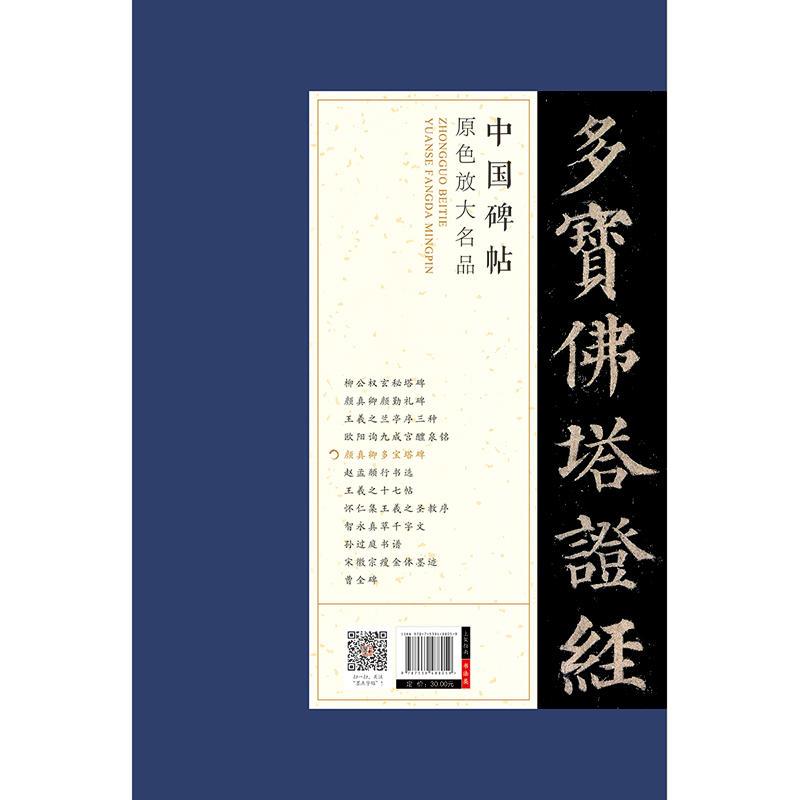 墨点字帖:中国碑帖原色放大名品 颜真卿多宝塔碑 毛笔书法字帖碑帖