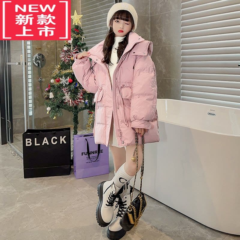 可莉允女童棉服2022新款冬季加厚儿童棉衣外套中大童女孩洋气抽绳棉袄潮图片