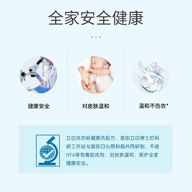 立白 全自动无磷浓缩洗衣粉 (桶) 900g*2高清大图