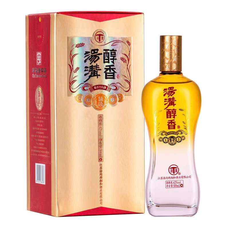 汤沟酒 醇香5A 浓香型白酒 42度 500ml*6瓶 整箱装 (内含3个礼品袋)