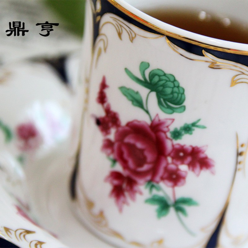 鼎亨骨瓷欧式套装英式下午茶杯套装红茶杯英伦风大玫瑰杯碟特价