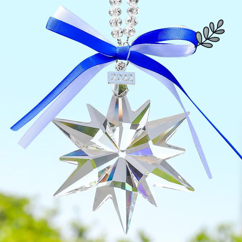 翊橙雪花棱镜太阳捕手光之立方合色水晶吊饰卧室窗户光影彩虹家居摆件高清大图