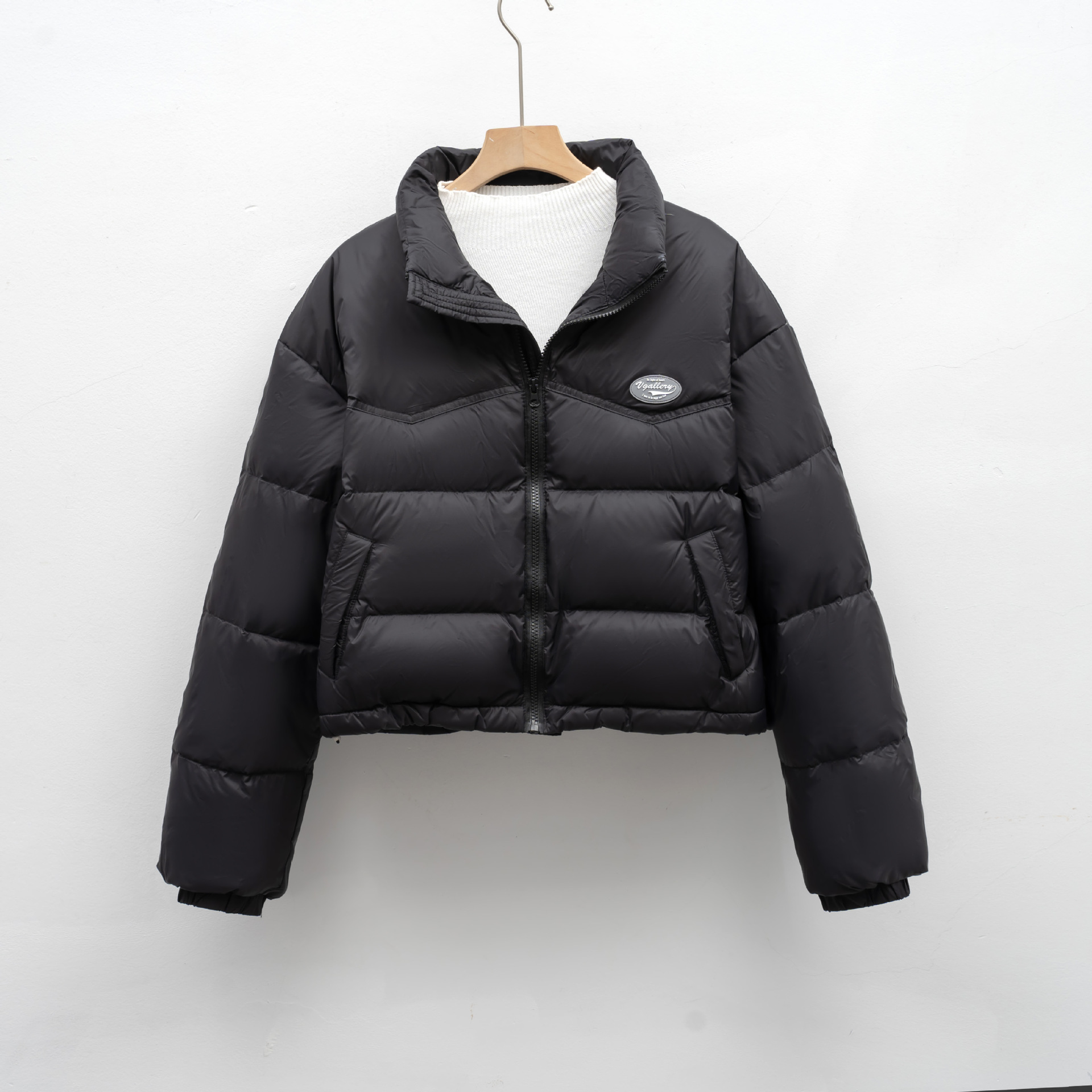 羽绒服女新款小个子短款冬季拼色加厚面包服韩版显瘦时尚高清大图