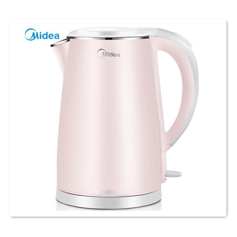 美的(Midea) YC 电水壶 电热水壶 304不锈钢 1.7L容量 双层防烫烧水壶