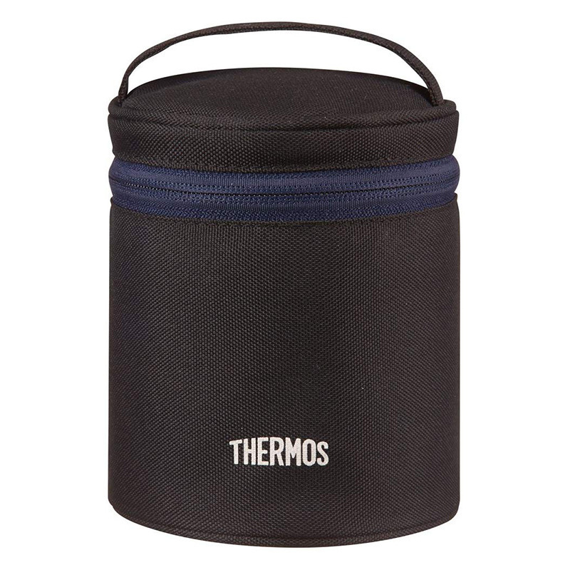 膳魔師THERMOS不锈钢真空断热保温便当盒附保温袋 JBP-360 BK 360ml 黑色