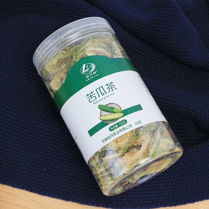 绿月苦瓜茶片状大罐装100克花果茶代用茶花茶