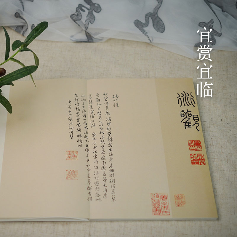 [正版]杜牧 张好好诗 原作坊中国书法 经折装高清原大字帖古典中国风 毛笔书法爱好者碑帖临摹书籍可鉴赏可收藏装饰 古代