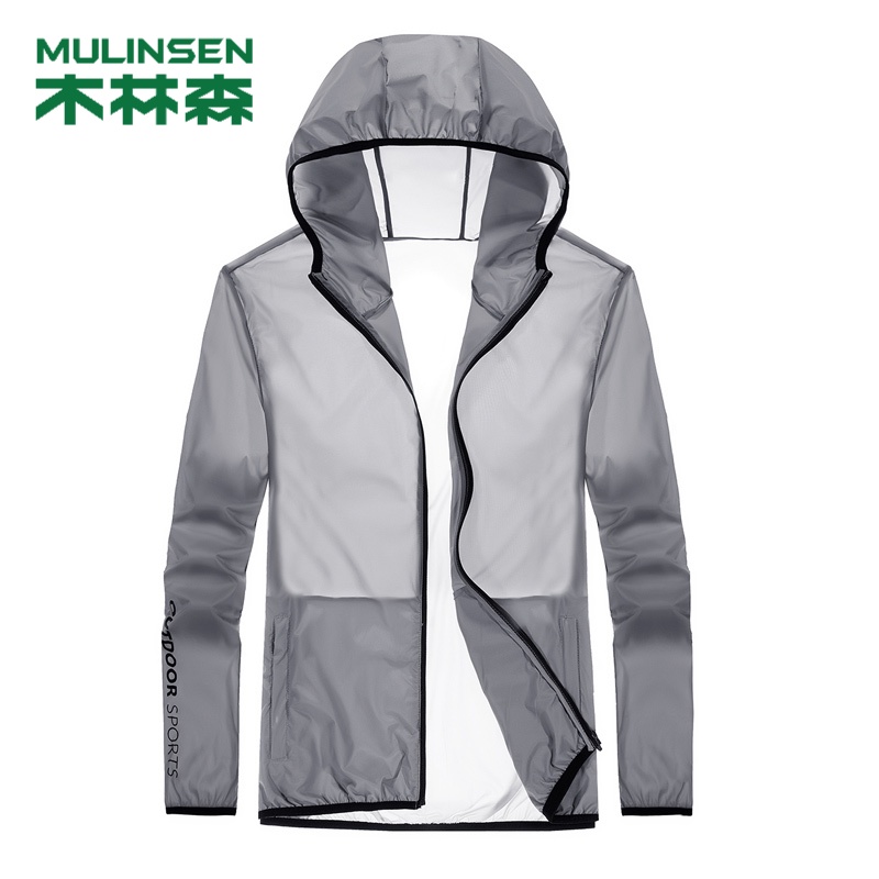 木林森(MULINSEN)2019新款夏季防晒衣女皮肤衣透气薄款弹力大码长袖沙滩服外套潮男