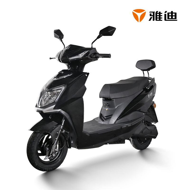 雅迪电动车锐领2021石墨烯电池72V时尚电动轻便摩托车踏板电瓶车男女通用 石墨烯黑色