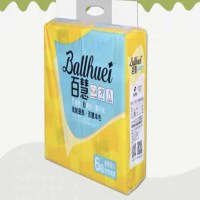 百慧(baihui)HR4038本色竹浆392张四层6连包软抽 96包/箱 单箱装