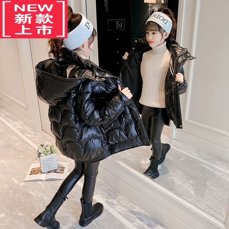可莉允女童羽绒棉外套2022新款中大童女装儿童冬装加厚棉服12岁洋气棉衣