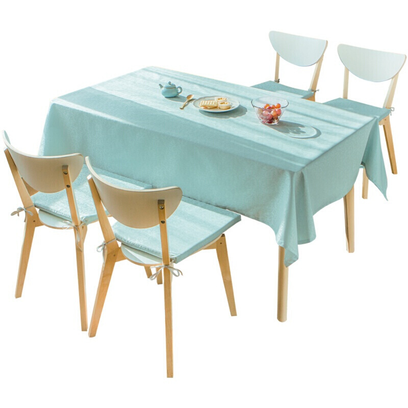 防水防油防烫免洗桌布布艺欧式田园纯色餐桌布茶几桌布长方形台布