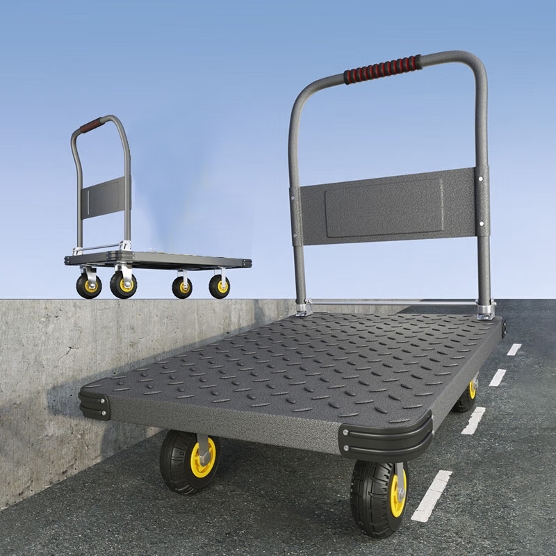 鑫金虎 8寸烽火轮钢板手推车折叠搬运工具车 建议载重1000斤高清大图