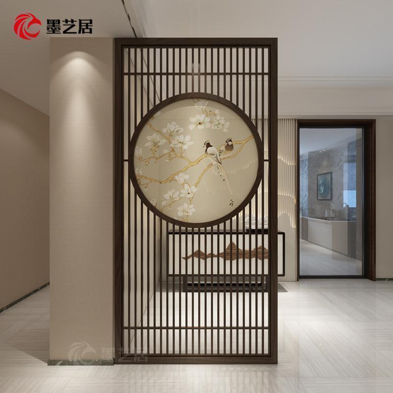 BONJEAN屏风隔断装饰客厅现代简约小户型隔断墙玄关新中式实木屏风座屏高清大图