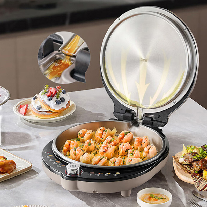 利仁电饼铛32cm双面加热加深烤盘火力可调节LR-XGR3297高清大图