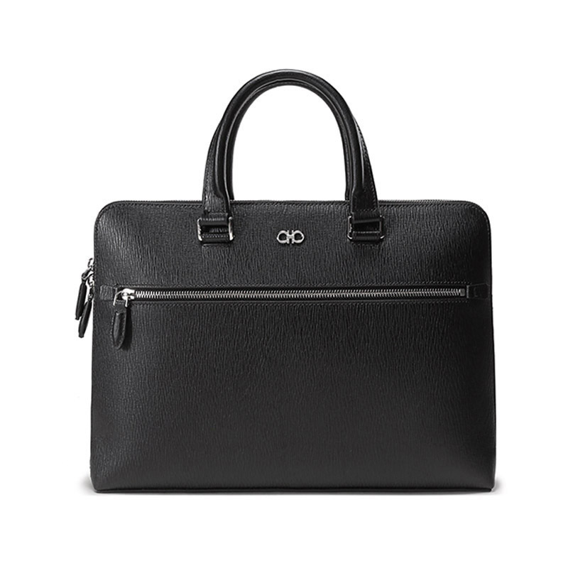 菲拉格慕 salvatore ferragamo 男士 锤纹牛皮革手提包公文包240976