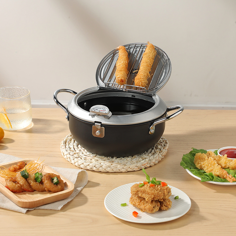 炊大皇(COOKER KING)自沥盖油炸锅20CM 汤锅铁锅家用炸薯条炸油条TG20ZL
