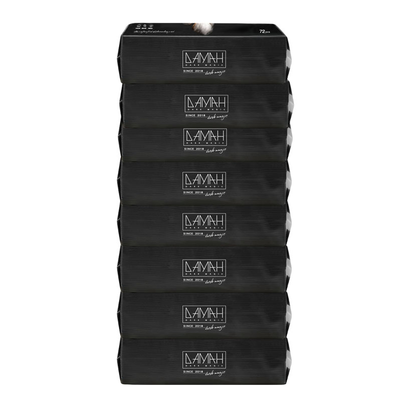 黑魔法(DAMAH DARK MAGIC)DAMAH一次性纯棉洁面巾加厚擦脸洗脸巾 72抽*8包