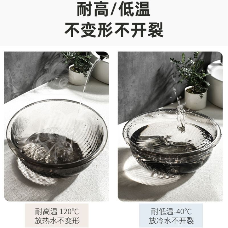 嘉创优品 加厚透明塑料洗脚盆洗衣盆学生宿舍水盆 小号 单个装高清大图