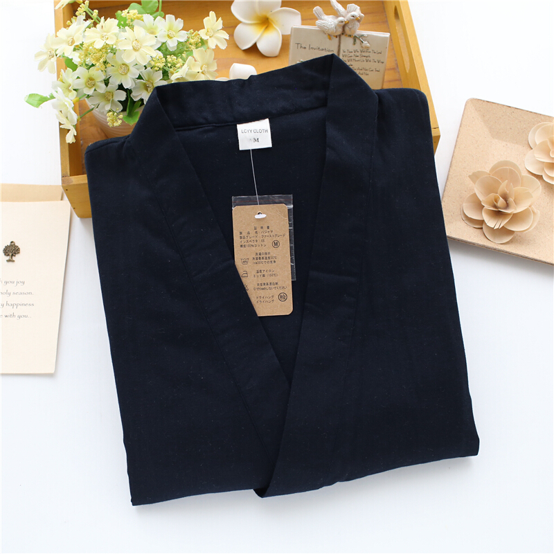 日式睡衣男女春秋日系大码和风纯棉和服式薄款家居服夏季套装情侣