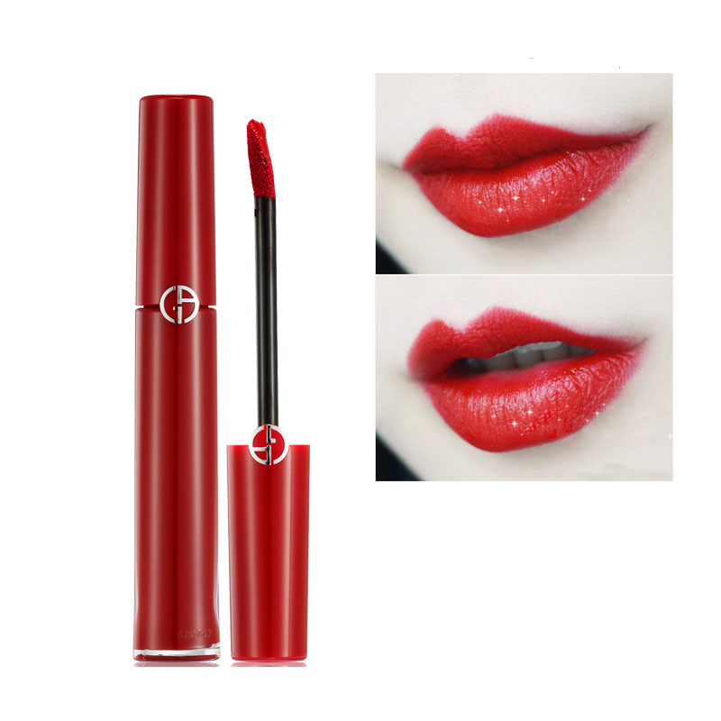 阿玛尼(ARMANI)唇釉显色复古口红唇彩6.5ml 臻致丝绒哑光 液体唇膏红管唇釉400# 阿玛尼红高清大图