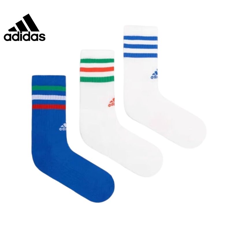 adidas/阿迪达斯男袜女袜 新款三双装袜子休闲运动袜IY8645 C IY8645 M