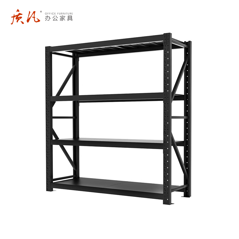 质凡 仓库货架置物架展示架黑色重型承重500kg 2000*600*2000高清大图
