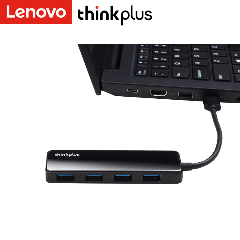 联想thinkplus USB3.0集线器TPH-04A多功能扩展坞即插即用高速传输多接口拓展坞笔记本电脑一拖四分线器