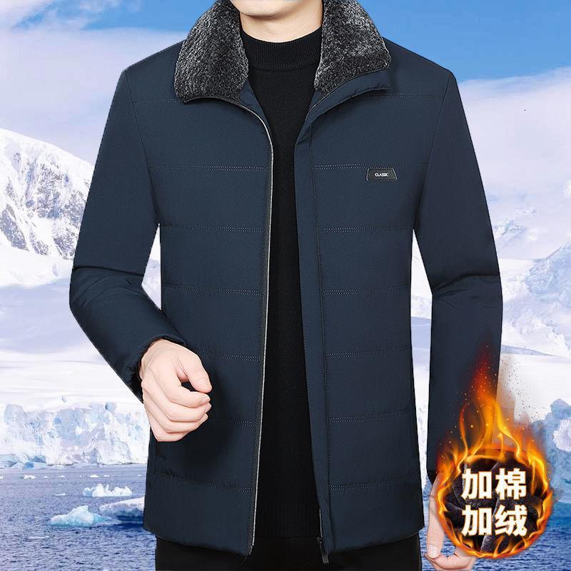 冬季新款中老年棉衣加绒加厚保暖男士棉服爸爸装棉袄秋冬装外套莎丞