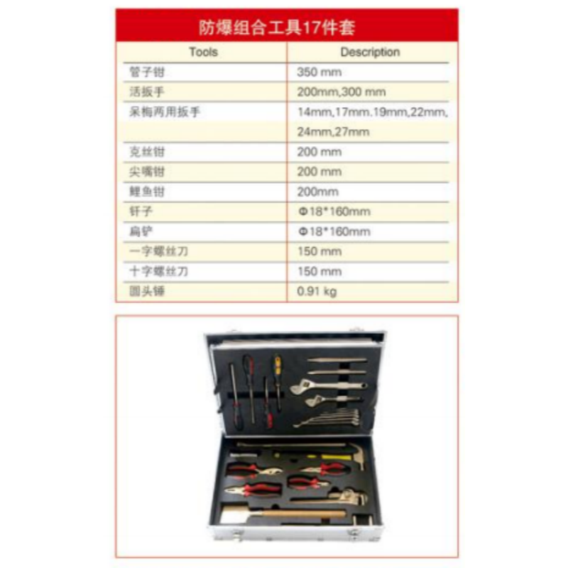 四凯铍青铜组合工具17件套SK-OS-101套高清大图