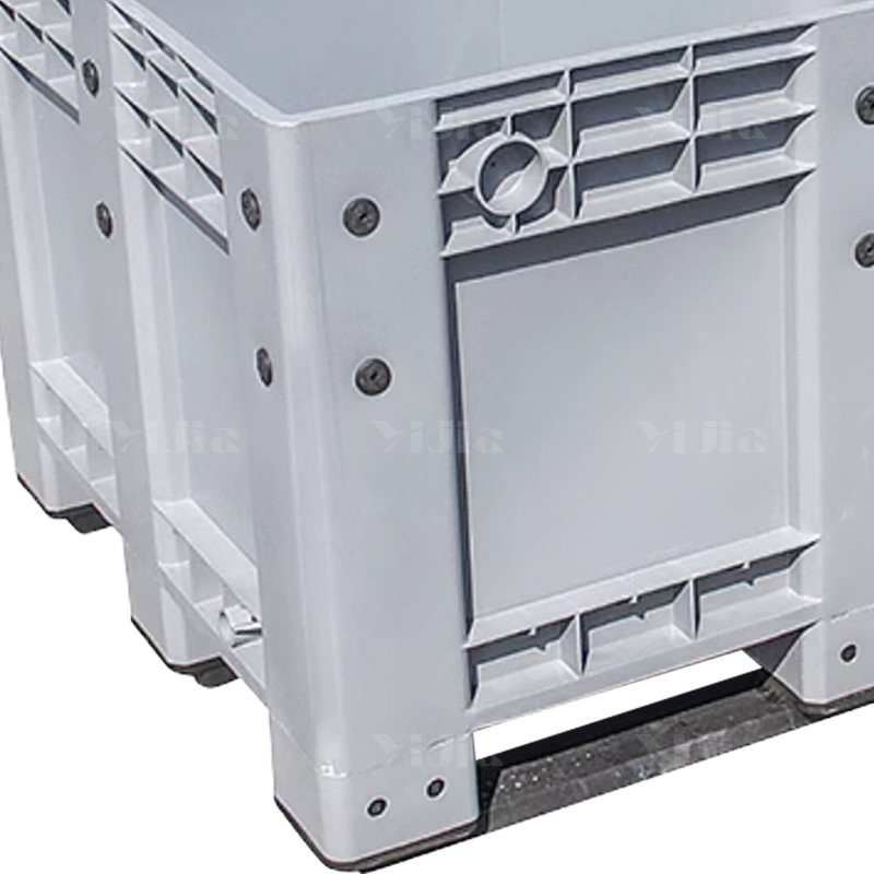 翌嘉YJ4121751 塑料卡板箱叉车移动周转箱 封闭卡板灰色 1200*1000*760高清大图