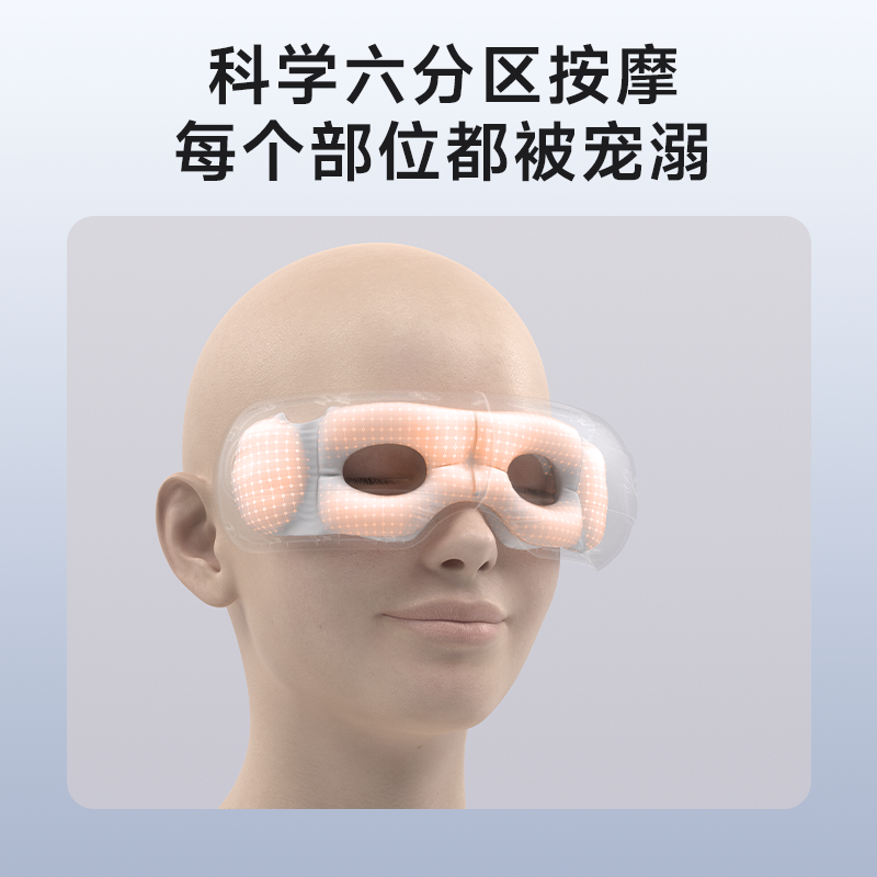 SKG眼部按摩器仿生气囊指腹按揉护眼仪可视可折叠眼部按摩仪热敷睡眠眼罩E3 2代蓝色高清大图