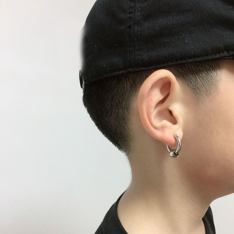 潮流个性无耳洞耳夹男潮嘻哈男士无洞耳环学生耳圈男生无洞耳钉单圆珠