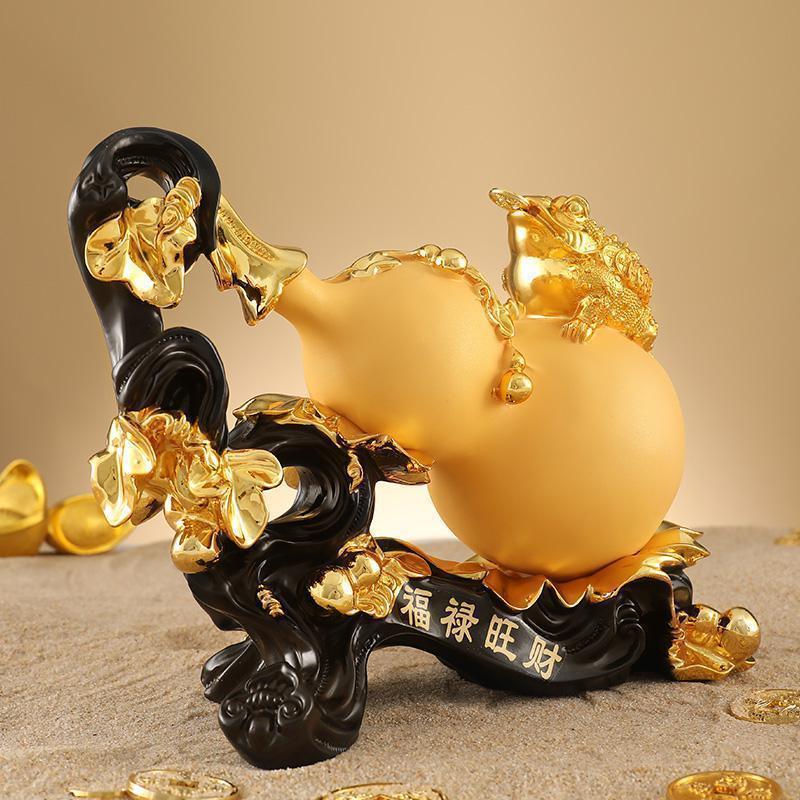 葫芦摆件风水金蟾装饰摆设客厅电视柜工艺品装饰品吉祥物_525_225